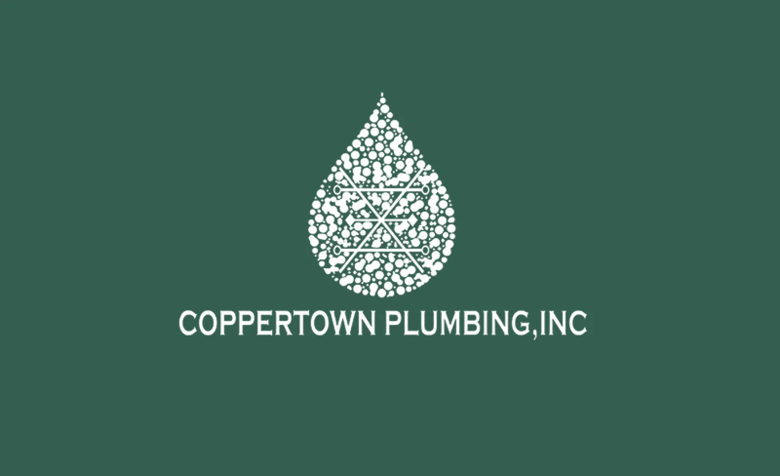 Coppertown Plumbing logo on Ply green