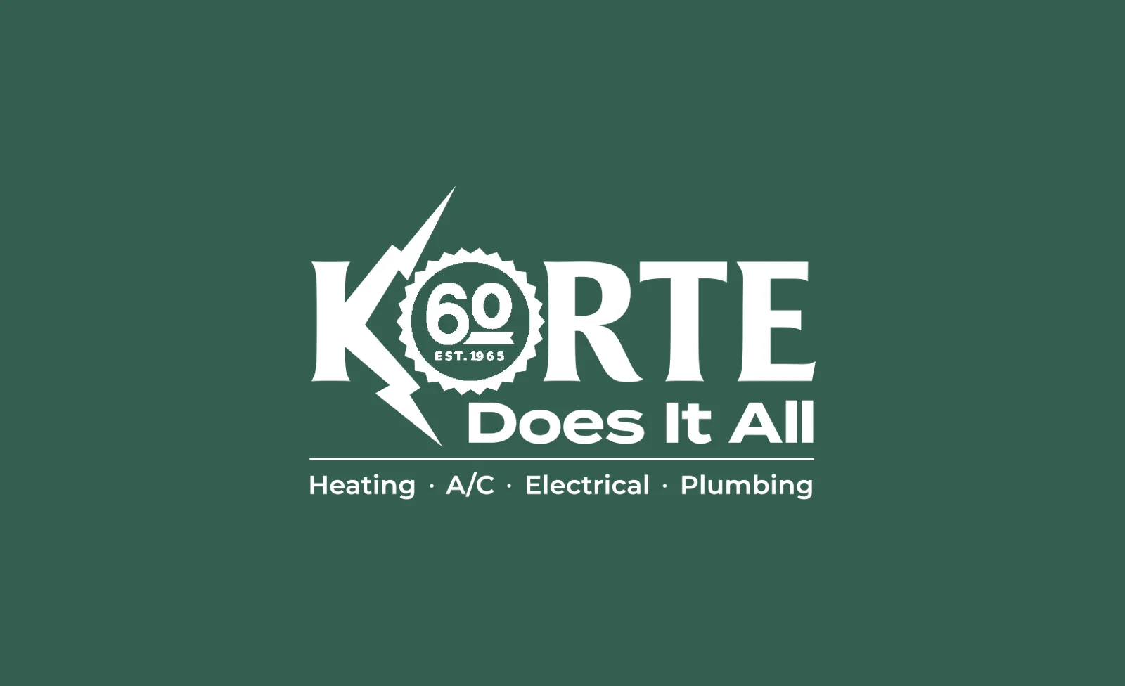 Korte Does It All logo on Ply green