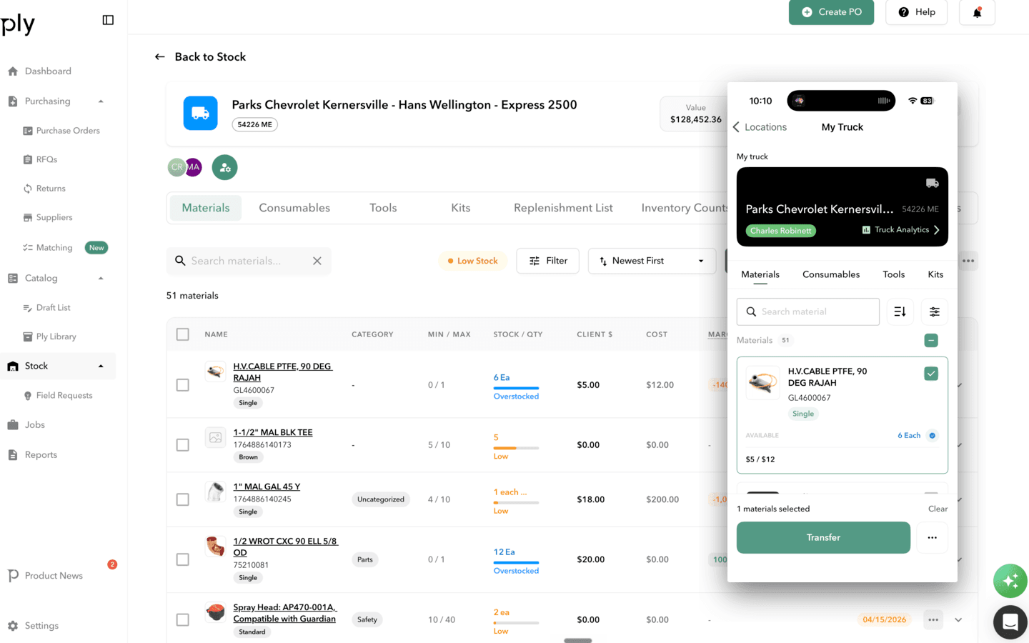 Autplay Inventories Inventory, Purchasing & Field Ops Platform for Trades | Ply